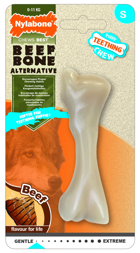 Jucarie pentru caini NY Puppy Chew Os cu vita S